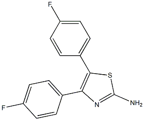 4,5-bis(4-fluorophenyl)-1,3-thiazol-2-amine Struktur