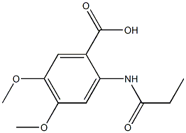 4,5-dimethoxy-2-(propionylamino)benzoic acid Struktur