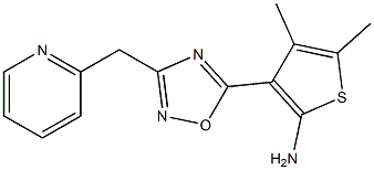 4,5-dimethyl-3-[3-(pyridin-2-ylmethyl)-1,2,4-oxadiazol-5-yl]thiophen-2-amine Struktur