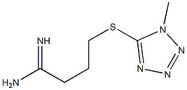 4-[(1-methyl-1H-1,2,3,4-tetrazol-5-yl)sulfanyl]butanimidamide Struktur