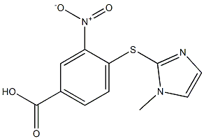 4-[(1-methyl-1H-imidazol-2-yl)sulfanyl]-3-nitrobenzoic acid Struktur