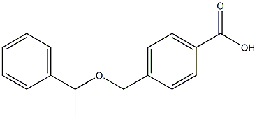 4-[(1-phenylethoxy)methyl]benzoic acid Struktur