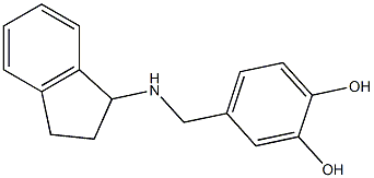 4-[(2,3-dihydro-1H-inden-1-ylamino)methyl]benzene-1,2-diol Struktur