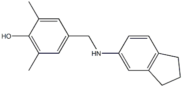 4-[(2,3-dihydro-1H-inden-5-ylamino)methyl]-2,6-dimethylphenol Struktur