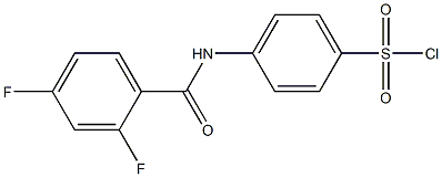 4-[(2,4-difluorobenzene)amido]benzene-1-sulfonyl chloride Struktur