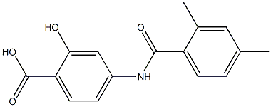 4-[(2,4-dimethylbenzoyl)amino]-2-hydroxybenzoic acid Struktur