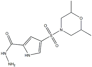 4-[(2,6-dimethylmorpholin-4-yl)sulfonyl]-1H-pyrrole-2-carbohydrazide Struktur