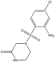 4-[(2-amino-4-chlorobenzene)sulfonyl]piperazin-2-one Struktur