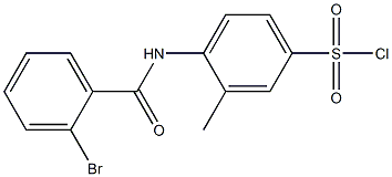 4-[(2-bromobenzene)amido]-3-methylbenzene-1-sulfonyl chloride Struktur