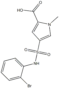 4-[(2-bromophenyl)sulfamoyl]-1-methyl-1H-pyrrole-2-carboxylic acid Struktur