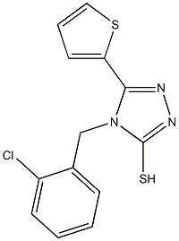 4-[(2-chlorophenyl)methyl]-5-(thiophen-2-yl)-4H-1,2,4-triazole-3-thiol Struktur