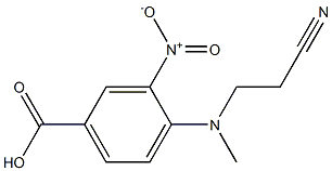 4-[(2-cyanoethyl)(methyl)amino]-3-nitrobenzoic acid Struktur