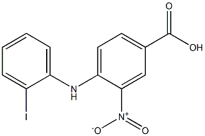 4-[(2-iodophenyl)amino]-3-nitrobenzoic acid Struktur