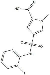 4-[(2-iodophenyl)sulfamoyl]-1-methyl-1H-pyrrole-2-carboxylic acid Struktur