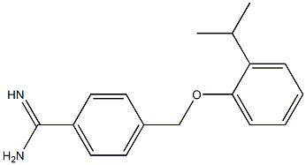 4-[(2-isopropylphenoxy)methyl]benzenecarboximidamide Struktur