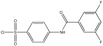 4-[(3,5-difluorobenzene)amido]benzene-1-sulfonyl chloride Struktur