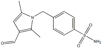 4-[(3-formyl-2,5-dimethyl-1H-pyrrol-1-yl)methyl]benzenesulfonamide Struktur