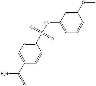 4-[(3-methoxyphenyl)sulfamoyl]benzene-1-carbothioamide Struktur