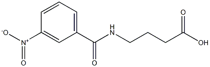 4-[(3-nitrobenzoyl)amino]butanoic acid Struktur