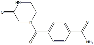 4-[(3-oxopiperazin-1-yl)carbonyl]benzenecarbothioamide Struktur