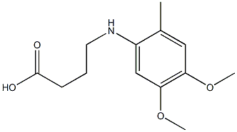 4-[(4,5-dimethoxy-2-methylphenyl)amino]butanoic acid Struktur