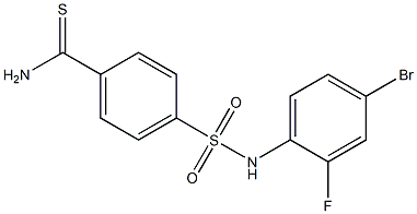 4-[(4-bromo-2-fluorophenyl)sulfamoyl]benzene-1-carbothioamide Struktur