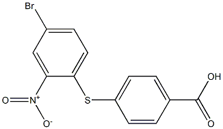 4-[(4-bromo-2-nitrophenyl)sulfanyl]benzoic acid Struktur