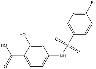 4-[(4-bromobenzene)sulfonamido]-2-hydroxybenzoic acid Struktur