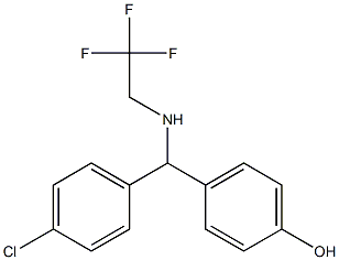 4-[(4-chlorophenyl)[(2,2,2-trifluoroethyl)amino]methyl]phenol Struktur