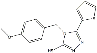 4-[(4-methoxyphenyl)methyl]-5-(thiophen-2-yl)-4H-1,2,4-triazole-3-thiol Struktur