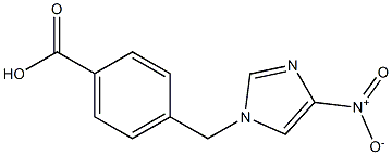 4-[(4-nitro-1H-imidazol-1-yl)methyl]benzoic acid Struktur