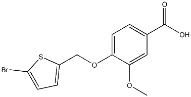 4-[(5-bromothien-2-yl)methoxy]-3-methoxybenzoic acid Struktur