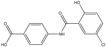 4-[(5-chloro-2-hydroxybenzene)amido]benzoic acid Struktur