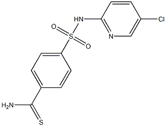 4-[(5-chloropyridin-2-yl)sulfamoyl]benzene-1-carbothioamide Struktur