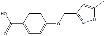 4-[(5-methyl-1,2-oxazol-3-yl)methoxy]benzoic acid Struktur