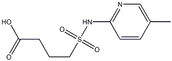 4-[(5-methylpyridin-2-yl)sulfamoyl]butanoic acid Struktur