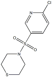 4-[(6-chloropyridine-3-)sulfonyl]thiomorpholine Struktur