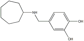 4-[(cycloheptylamino)methyl]benzene-1,2-diol Struktur