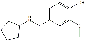 4-[(cyclopentylamino)methyl]-2-methoxyphenol Struktur