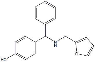 4-[[(2-furylmethyl)amino](phenyl)methyl]phenol Struktur