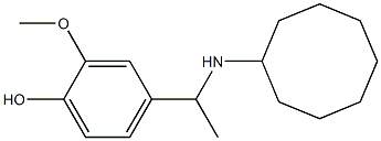 4-[1-(cyclooctylamino)ethyl]-2-methoxyphenol Struktur