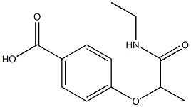 4-[1-(ethylcarbamoyl)ethoxy]benzoic acid Struktur