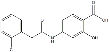 4-[2-(2-chlorophenyl)acetamido]-2-hydroxybenzoic acid Struktur