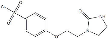 4-[2-(2-oxoimidazolidin-1-yl)ethoxy]benzene-1-sulfonyl chloride Struktur