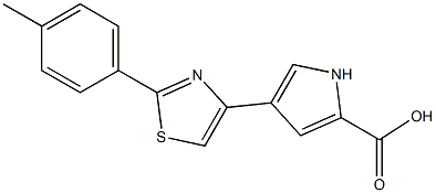 4-[2-(4-methylphenyl)-1,3-thiazol-4-yl]-1H-pyrrole-2-carboxylic acid Struktur