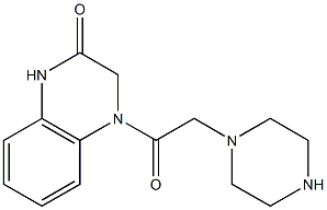 4-[2-(piperazin-1-yl)acetyl]-1,2,3,4-tetrahydroquinoxalin-2-one Struktur