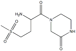 4-[2-amino-4-(methylsulfonyl)butanoyl]piperazin-2-one Struktur