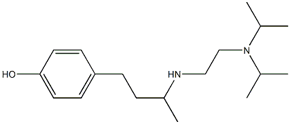 4-[3-({2-[bis(propan-2-yl)amino]ethyl}amino)butyl]phenol Struktur