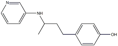 4-[3-(pyridin-3-ylamino)butyl]phenol Struktur