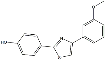 4-[4-(3-methoxyphenyl)-1,3-thiazol-2-yl]phenol Struktur